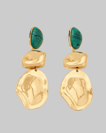 18K Gold-Plated Alloy Drop Earrings - Modestly Vogue